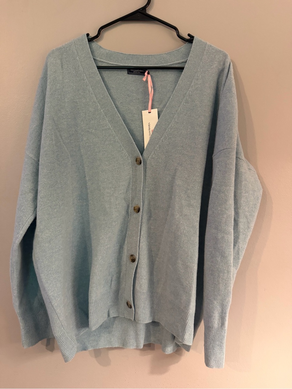 Vineyard Vines Light Blue V-Neck Button Cardigan